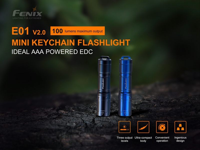 FENIX E01 V2.0 AZUL | 100 LUMENES