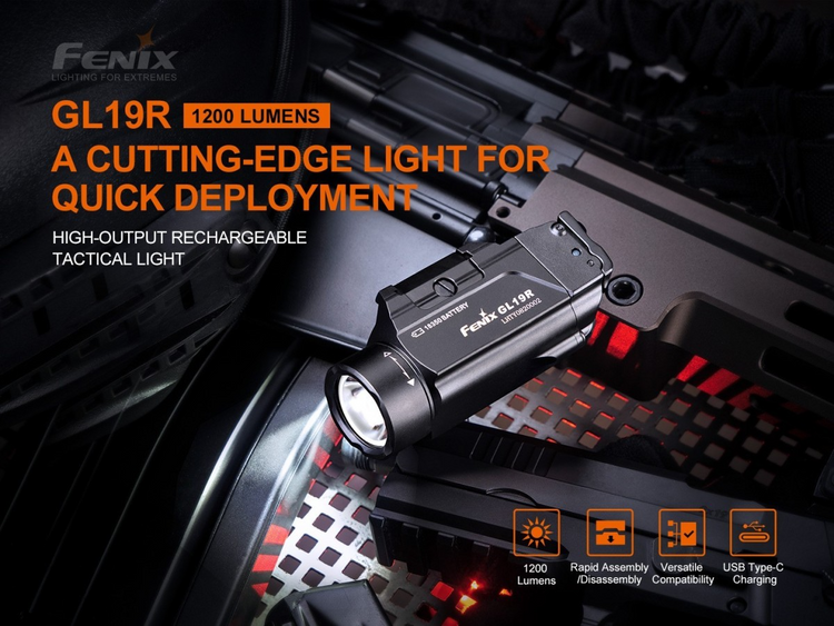 LINTERNA DE PISTOLA FENIX GL19R | 1200 LUMENS