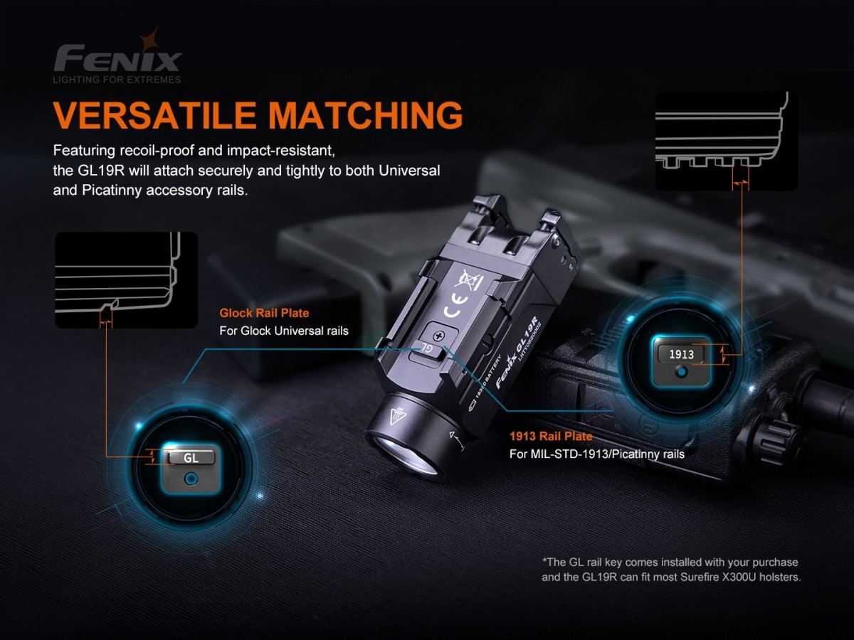 LINTERNA DE PISTOLA FENIX GL19R | 1200 LUMENS