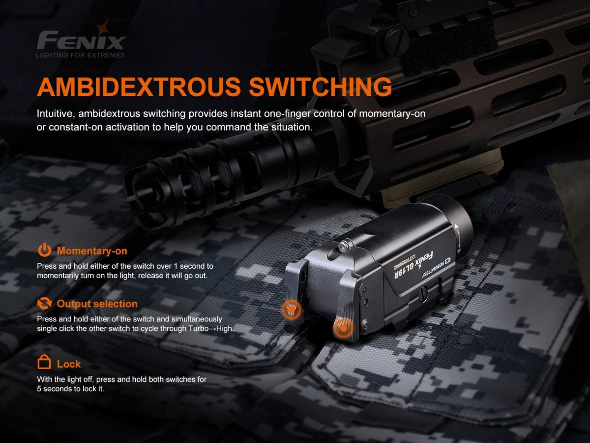 LINTERNA DE PISTOLA FENIX GL19R | 1200 LUMENS