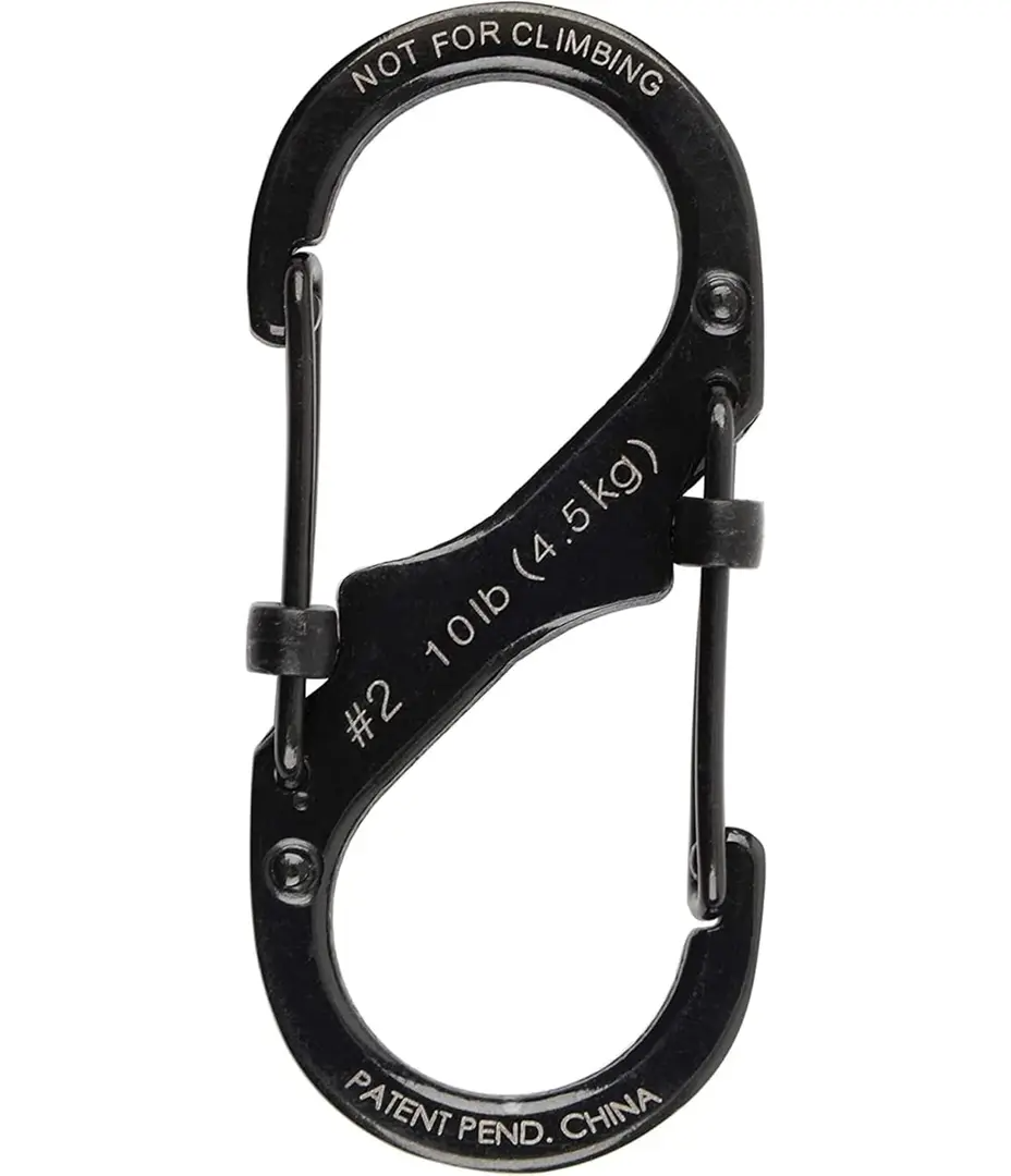 MOSQUETON SLIDELOCK Nº 2 ACERO/NEGRO