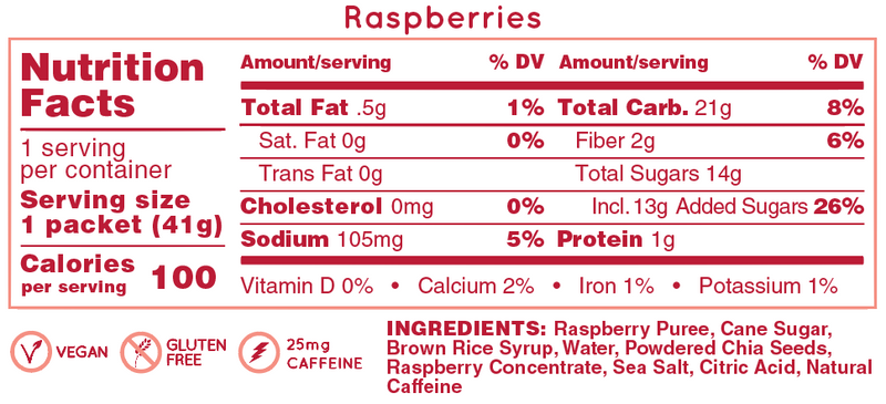 HUMA GEL ENERGETICO RASPBERRIES 25MG CAFEINA
