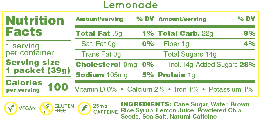HUMA GEL ENERGETICO LEMONADE 25MG CAFEINA