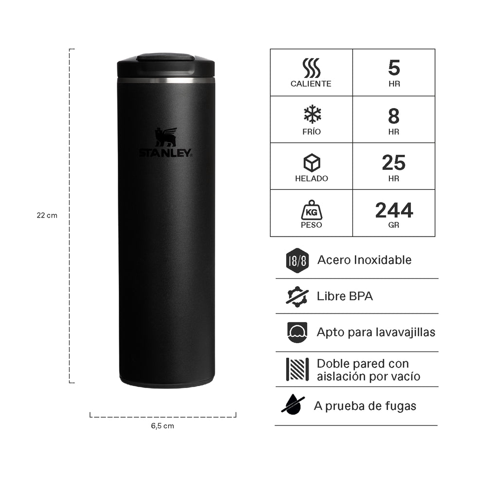 BOTELLA STANLEY FLIP TOP TRANSIT 2 MUG BLACK 2.0 473ML