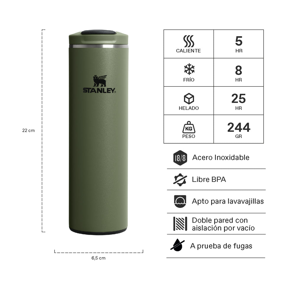BOTELLA STANLEY FLIP TOP TRANSIT 2 MUG DRIED PINE 473ML