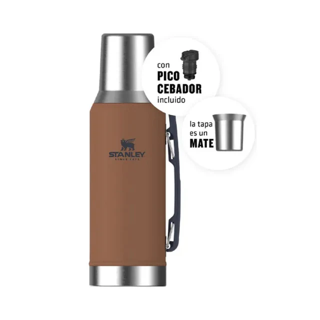TERMO STANLEY CLASSIC 1.2LT TOSTADO MATE SYSTEM