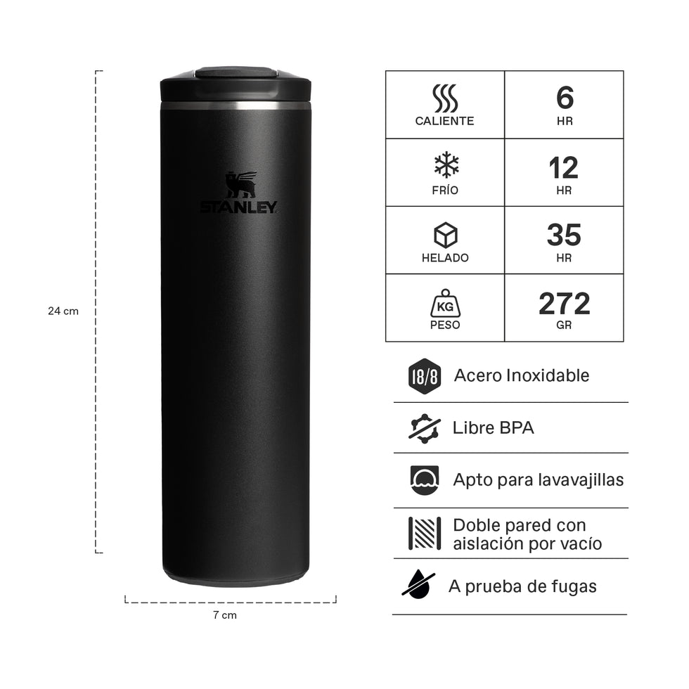BOTELLA STANLEY FLIP TOP TRANSIT 2 MUG BLACK 2.0 591ML