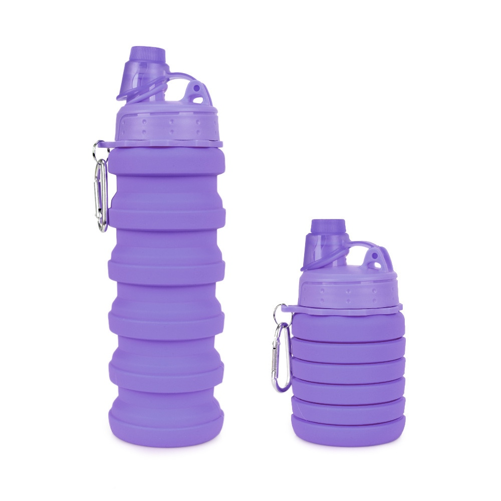 BOTELLA PLEGABLE 500 ML LILA