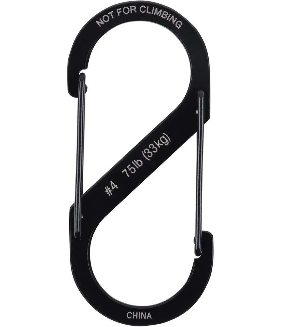 MOSQUETON DUAL Nº 4 ACERO/NEGRO
