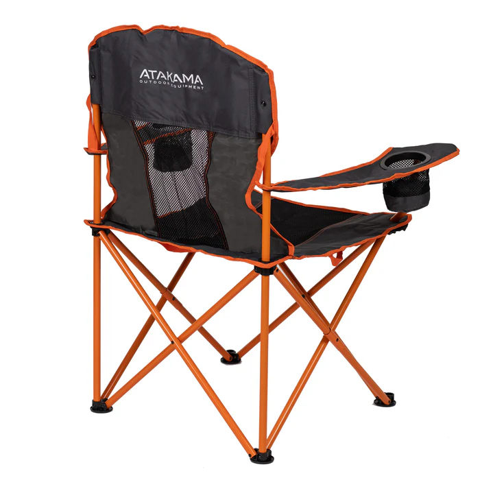 SILLA DE CAMPING XL ATAKAMA LLAIMA GRIS/NARANJO