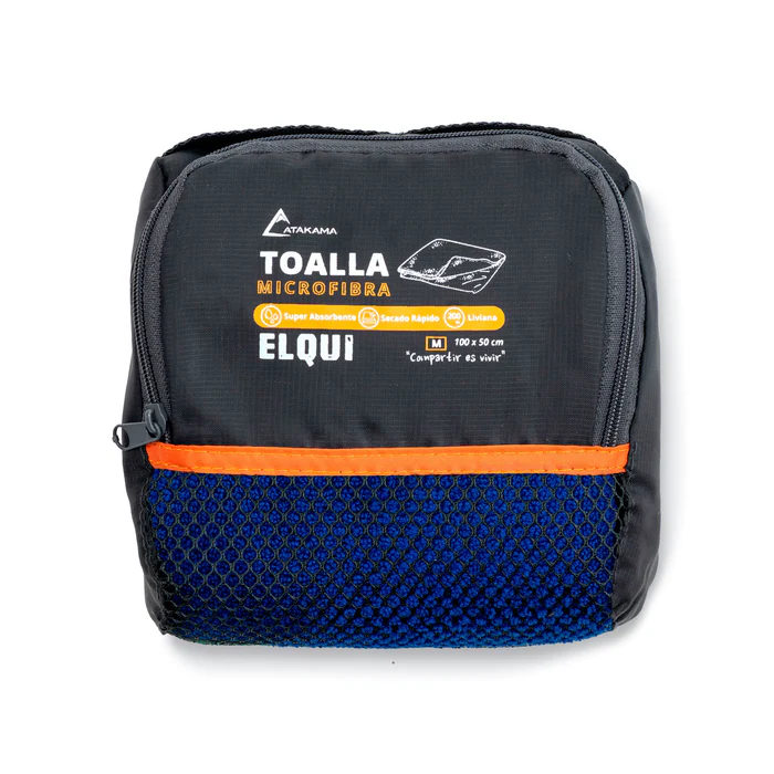 TOALLA MICROFIBRA ATAKAMA ELQUI AZUL | TALLA M