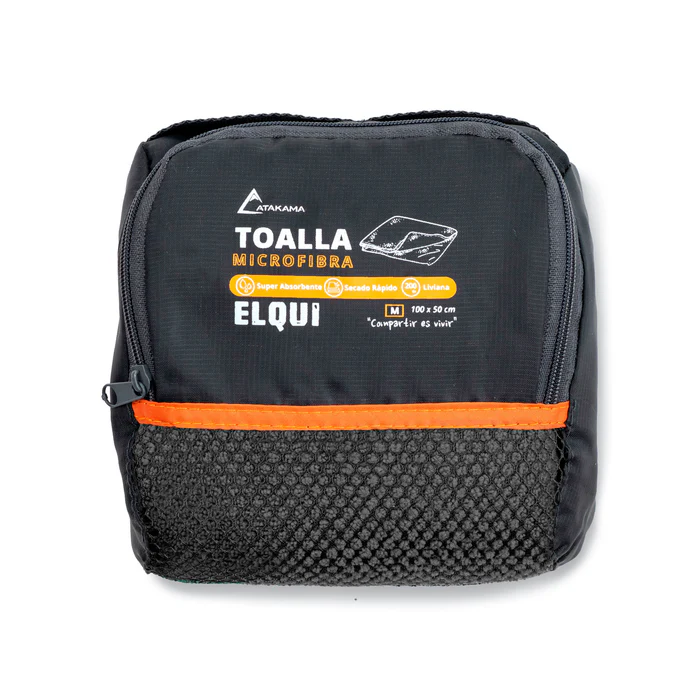 TOALLA MICROFIBRA ATAKAMA ELQUI GRIS | TALLA M