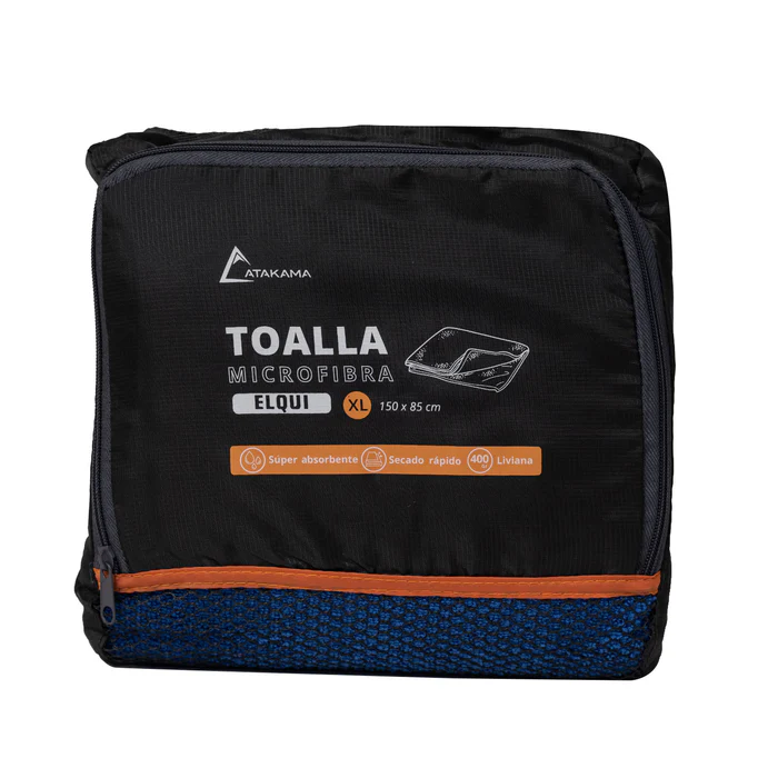 TOALLA MICROFIBRA ATAKAMA ELQUI AZUL | TALLA XL