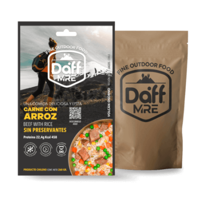 RACIÓN DAFF MRE CARNE CON ARROZ | 260 GRS