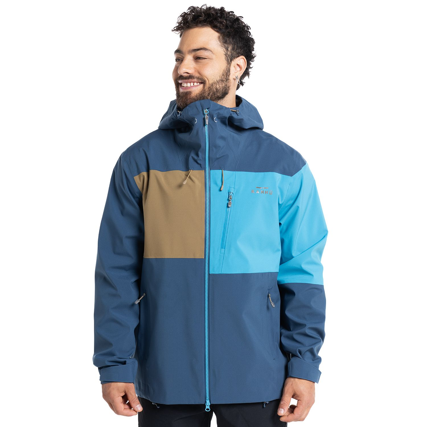 PARKA KANNU IMPERMEABLE VENTISQUERO HOMBRE AZUL