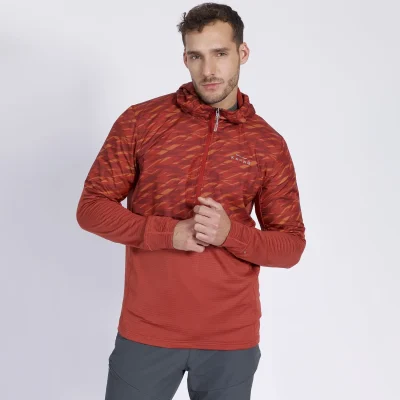 POLAR KANNU TRAIL RUNNING HALF ZIPPER PRINT HOMBRE TERRACOTA TALLA 2XL
