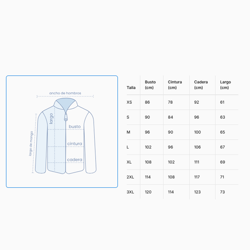 tallas-chaqueta-mujer-kannu