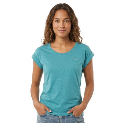 POLERA KANNU M/C ESTAMPADA LOGO TURQUESA