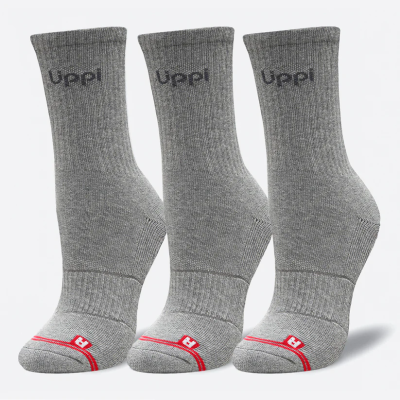 CALCETINES LOGO LIPPI PACK MID GRIS L